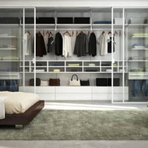 toughened glass wardrobe