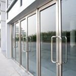 Toughened glass door